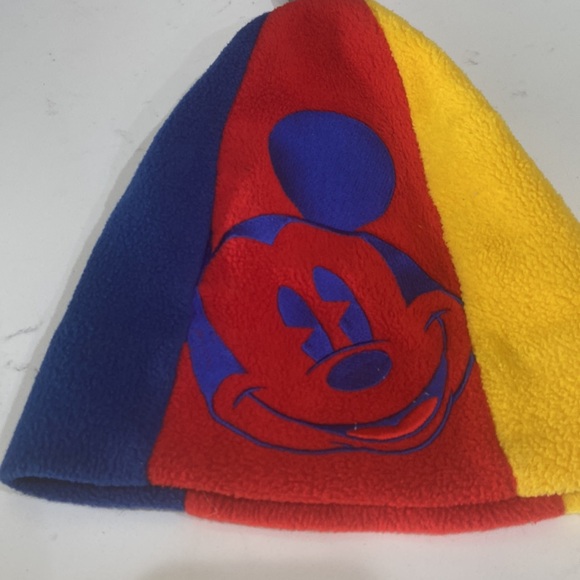 Disney Mickey & Co Mickey Mouse fleece vintage hat blue, red, and gold kids size - Picture 5 of 12